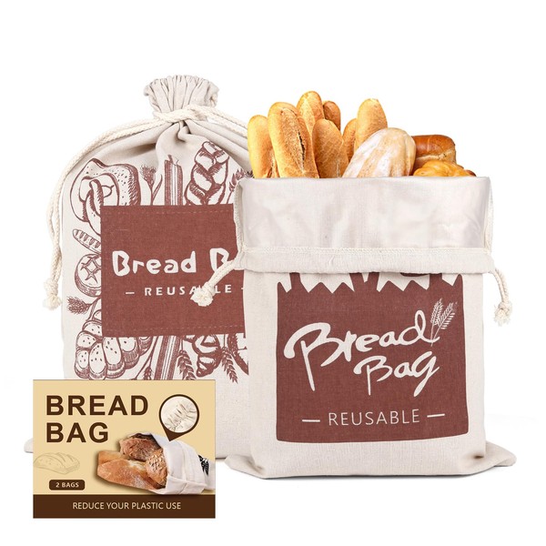 Bread Bags, 2 Pack Bread Bags for Homemade Bread Sourdough,