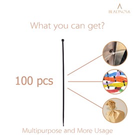 Beadnova Cable Ties Tie Wraps Zip Ties Heavy Duty for Cables and Cords(10 Inch, Black, 100pcs)