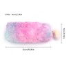 Luckious 1 PC Plush Rainbow Pencil Case for Girls -