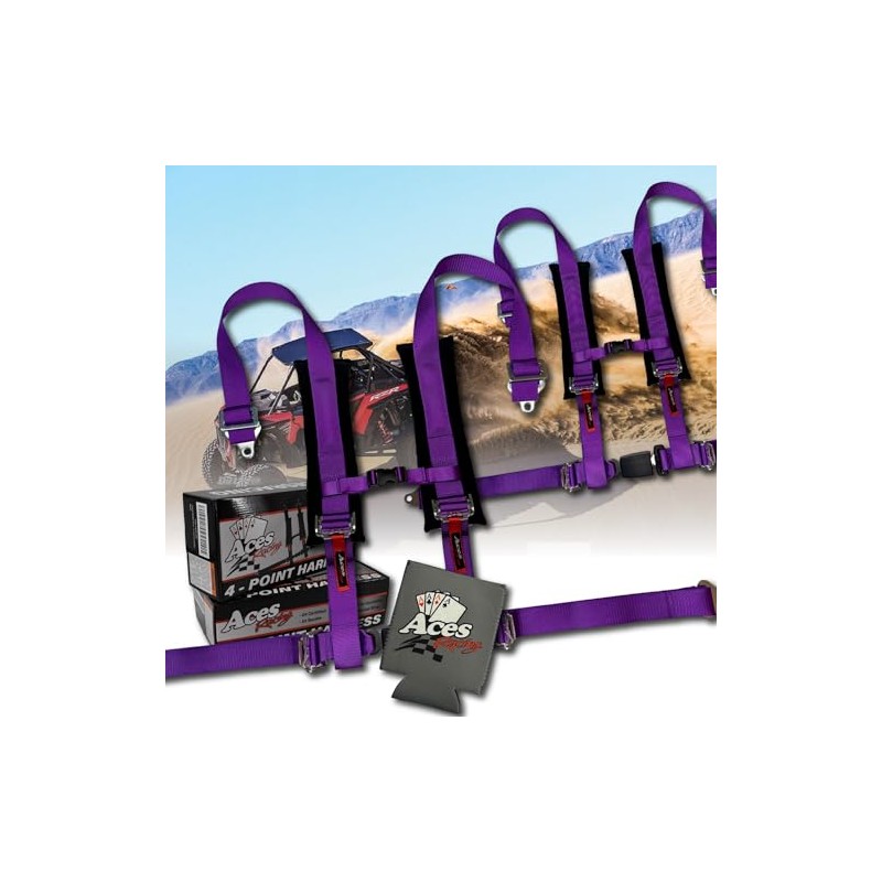 AAAA Aces Racing (Pair) 4 Point Harness with Ez Buckle