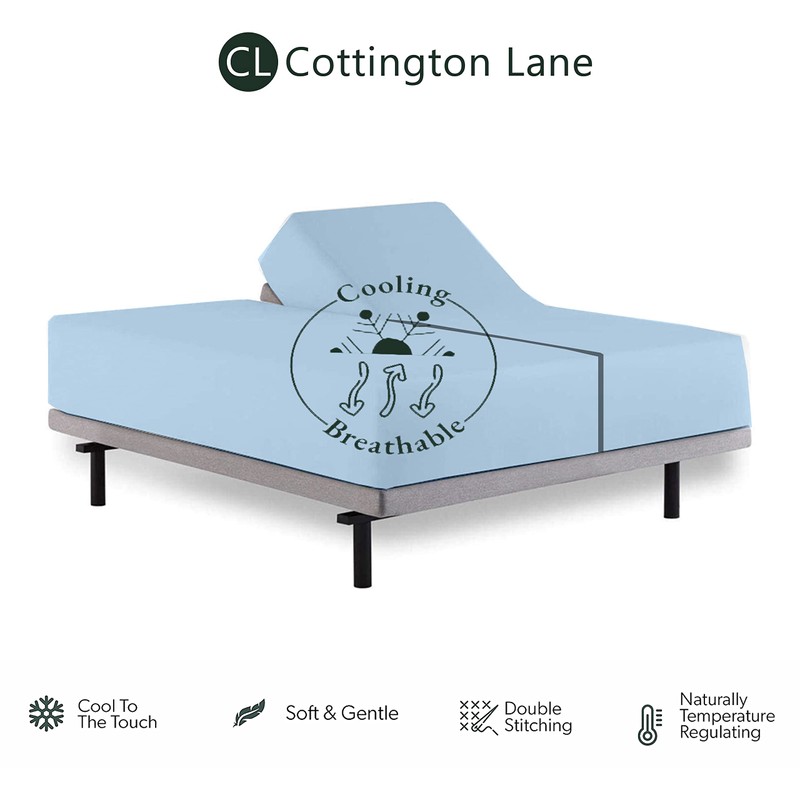 King Sheets Set for Adjustable Bed - 5 Pc Split