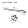 MACHSWON M7x1mm Metric Tap and Die Set,Machine Thread Screw Tap