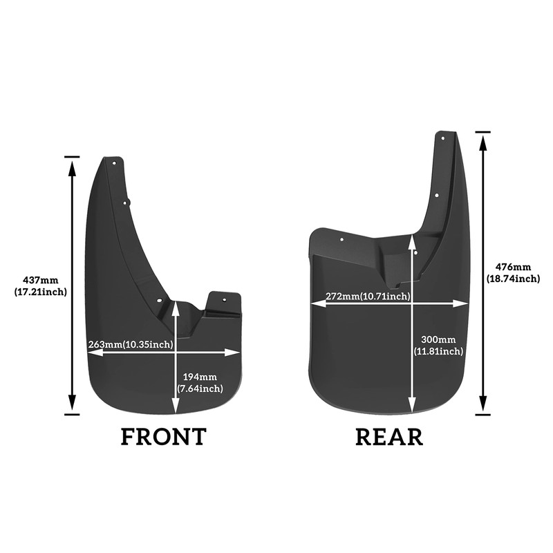 KEWISAUTO Mud Flaps Splash Guards for Ram 1500 2500 3500