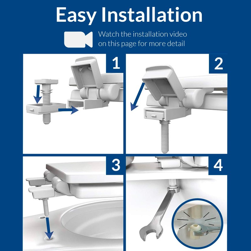 Mayfair Aurora Slow Close Toilet Seat, Easy Clean Hinges and