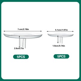 10 PCS Creative Mini Floating Aquarium Plant Holder, Clear Round Floating Floral Arrangement Holder, Simple Style Aquatic Plants Display Stand Mini Vase for Fish Tank Small Single Flower Water Plants