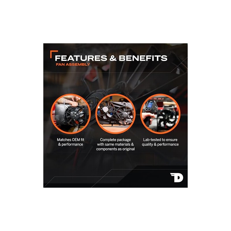 Dorman 620-104 Engine Cooling Fan Assembly Compatible with Select Ford