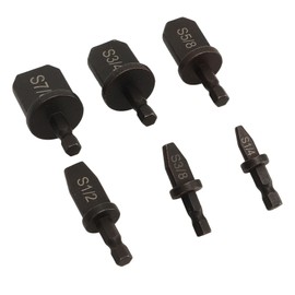 Syrisora Air Conditioner Tube Reamer Rugged Copper Pipe Expanding Drill Bit Set Hex Handle Expanding Tool