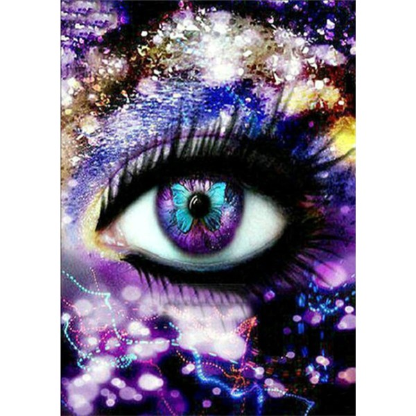 Meision Diamond Painting 5D Painting Pictures DIY Diamond Painting Set DIY Diamond Full Digital Painting for Adults and Children Suitable for Living Room, Bedroom, Office 30 x 40 cm - Eye