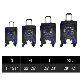 Adorila Travel Luggage Cover Protector, Washable Elastic Suitcase Cover, Luggage Protective Cover, French Fight, L