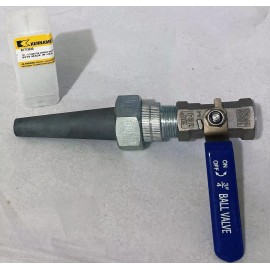 SandblasterINFO Sandblaster Nozzle Assembly + Kennametal TC1 Carbide: (Various Sizes) Nozzle Tip - 3/8" Bore