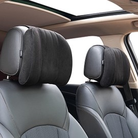 Forbell Premium Memory Foam Car Neck Pillow with Washable Cover - Provides Comfortable Neck Support for Driving and Travel 1pc(Black)