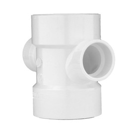 CHARLOTTE PIPE 3 x 3 x1 1/2x1 1/2 DWV DBL SAN TEE REDUC DWV (DRAIN, WASTE AND VENT) (1 Unit Piece)