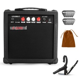 20W Electric Portable Mini Guitar Amplifier with Built-in 6.5\" Speaker and Aux Headphone Jack Musical Instrument AccessorySize: Size 20W Black