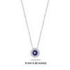 MYSTIC JEWELS 925 Sterling Silver Turkish Evil Eye Necklace with