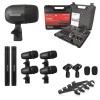 7Pc All Metal Drum Microphone Kit Tom/Snare and Cymbals Wired