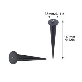 Garden Stakes, 8 Pack Ground Light Spikes Stakes, 16cm Ground Solar Torch Light Spikes Landscape Edging Stakes, Aluminum Coated Steel Tube Sturdy Garden Canes Spike Flood Light Stakes Sand Wood