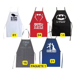 Texben Paquetes De 40 Mandiles (5 Diseños) Economicos Boda.