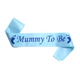HRLORK Mummy to Be Sash Baby Shower Satin Sash for Mum to Be Party Decoration Party Supplies for Women Gifts（Blue）