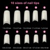 Beainfir 500-piece nail tip set, French artificial fake art nail