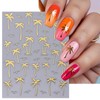 IDDFEVE Summer Palm Tree Nail Art Stickers - Colorful Coconut