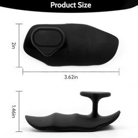 ATLKDLK 1 Couple Black Rubber Gym Grips, Weightlifting Anti-Slip Workout Gloves for Hand Palm Protection Ergonomics Fingerless Workout Gym Grips Accessories for Men Women Exercise Bodybuilding