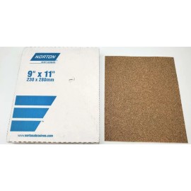 Norton Sand Paper Sheets 60 Grit Coarse 11" x 9" Aluminum Oxide Pack of 50