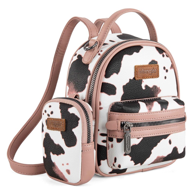 Wrangler Large Cow Print Backpack Cute Purse for Women WG133-8600PK