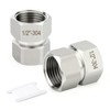 TAISHER 2PCS 304 Stainless Steel Flexible Movable Connector, 1/2" NPT