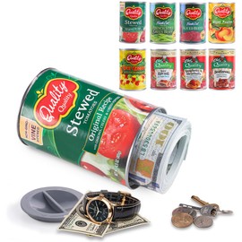 Fake Can Diversion Safe,Perfect for Hiding Storage Key,Cash,Jewelry,Card (1- Stewed Tomatoes)