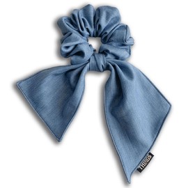 Hair Scrunchies Ribbon Blue Women Hair Accessories Elegant Style