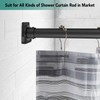 4 Pack Black Shower Curtain Rod Holder for Wall Mount