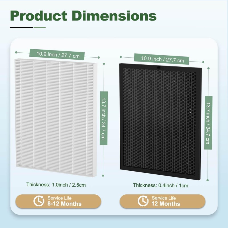 Jusfoouo 5510 Replacement Filter Set Compatible with Winix 5510 and