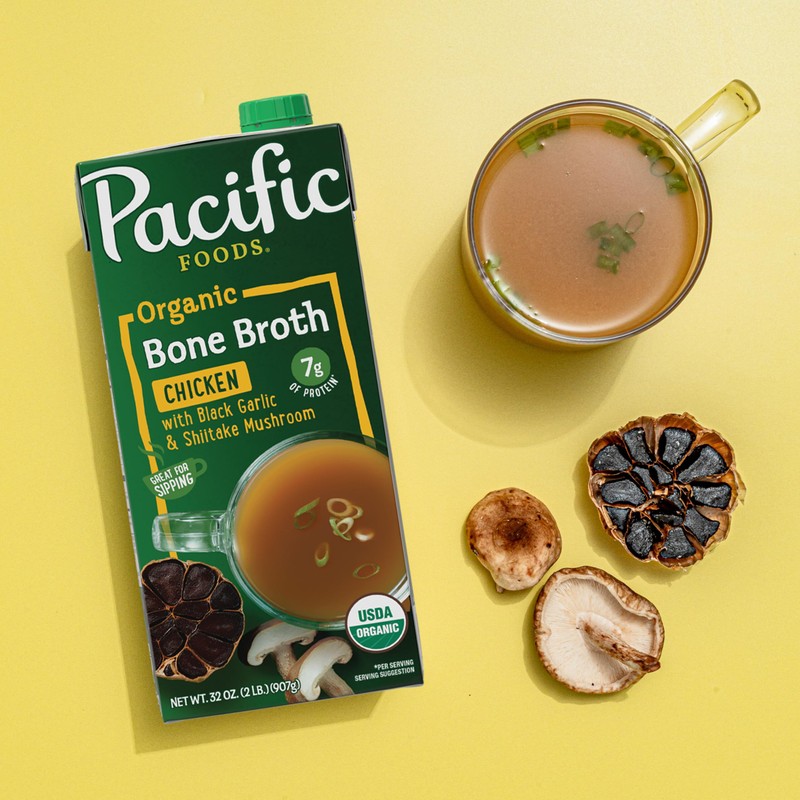 Pacific Foods Organic Chicken Bone Broth With Black Garlic and
