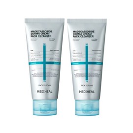 Mediheal Derma Cream Pack Cleanser Madecassoside Skin Soothing 120ml 2pcs / 메디힐 더마 크림 팩 클렌저 마데카소사이드 피부진정 120ml 2개