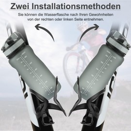 toptrek Bicycle Bottle Holder, Two-Way Opening Drink Holder, Lightweight and Strong, with Mounting Screws, Colourful Water Bottle Holder for Road Bikes, Mountain Bikes