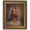 Gerffert Collection Sallman Head of Christ Catholic Framed Portrait Print,