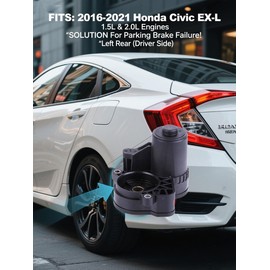 Loodkyoo Left Parking Brake Actuator Rear Compatible with Honda Civic 2016-2021 Replace 43021-TEA-T02 43021TEAT02 (Left -43021-TEA-T02)