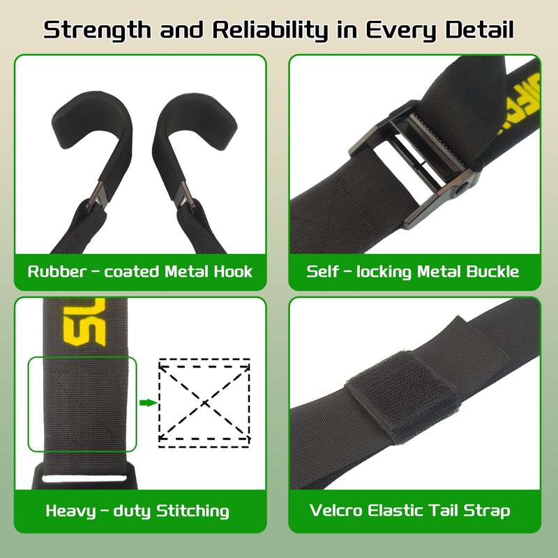 Trash Can Locks with Self-Locking Buckle – Heavy Duty Adjustable