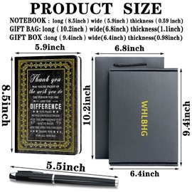 WHLBHG Employee Appreciation Gift Inspirational Notebooks May You Be Proud of the Work You Do Thank You Gift for Coworker Team Multi Colour Journal 1 Pack (Black),(May You-Black)