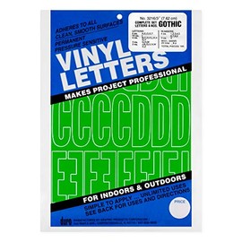 Graphic Products Permanent Adhesive Vinyl Letters and Numbers (160 /pkg), 3", Green