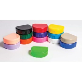 200 Pcs Retainer Case Mouth Guard Container Case Dental Storage Mixed Colors Made in the USA
