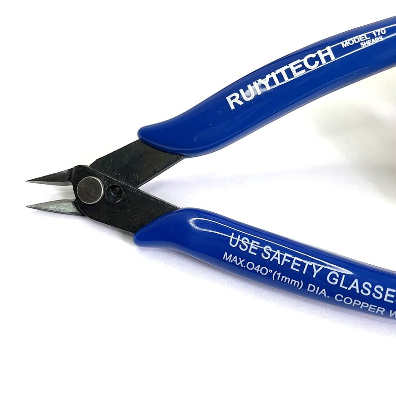 RUIYITECH Electrical Cutting Plier Wire Cable Cutter Side Snips Flush