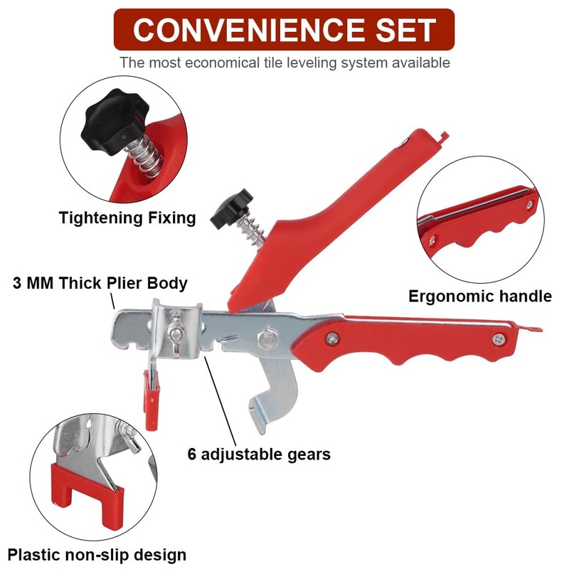Flintronic Tile Leveling System, 1PC Tile Leveling Pliers, Resuable Tile