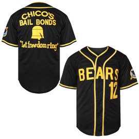 EETUG Bad News Bears Jersey #3 Kelly Leak #12 Tanner Boyle Stitched Movie 1976 Chico's Bail Bonds Baseball Jersey S-3XL (12 Black,X-Larger)