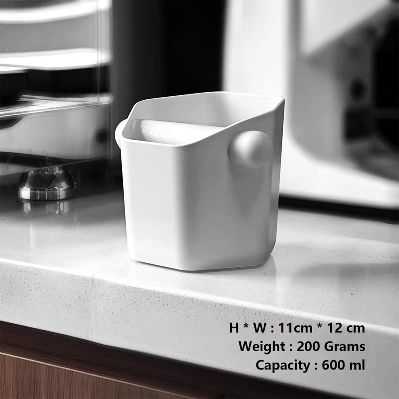 Coffee Knock Box Espresso Knocker Drawer (White 600 ML)