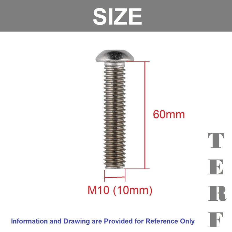 TERF® M10 X 60mm Hex Socket Cap Button Head Machine