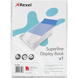 Rexel Superfine Display Book 20 Sheets A4 Clear