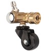 Undercarriage Cleaner Swivel Wheel with 1/4in Quick Connector Brass Pressure