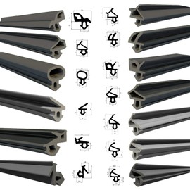 DQ-PP Window Seal, Black, 20 Metres, S-1559 Aluplast, PVC Window, Rubber Seal, Sealing Tape, Plastic Window Seals, Aluminium Profile Seal, Door Seal