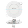 LUXRITE 4 Inch Ultra Thin LED Recessed Light with Junction